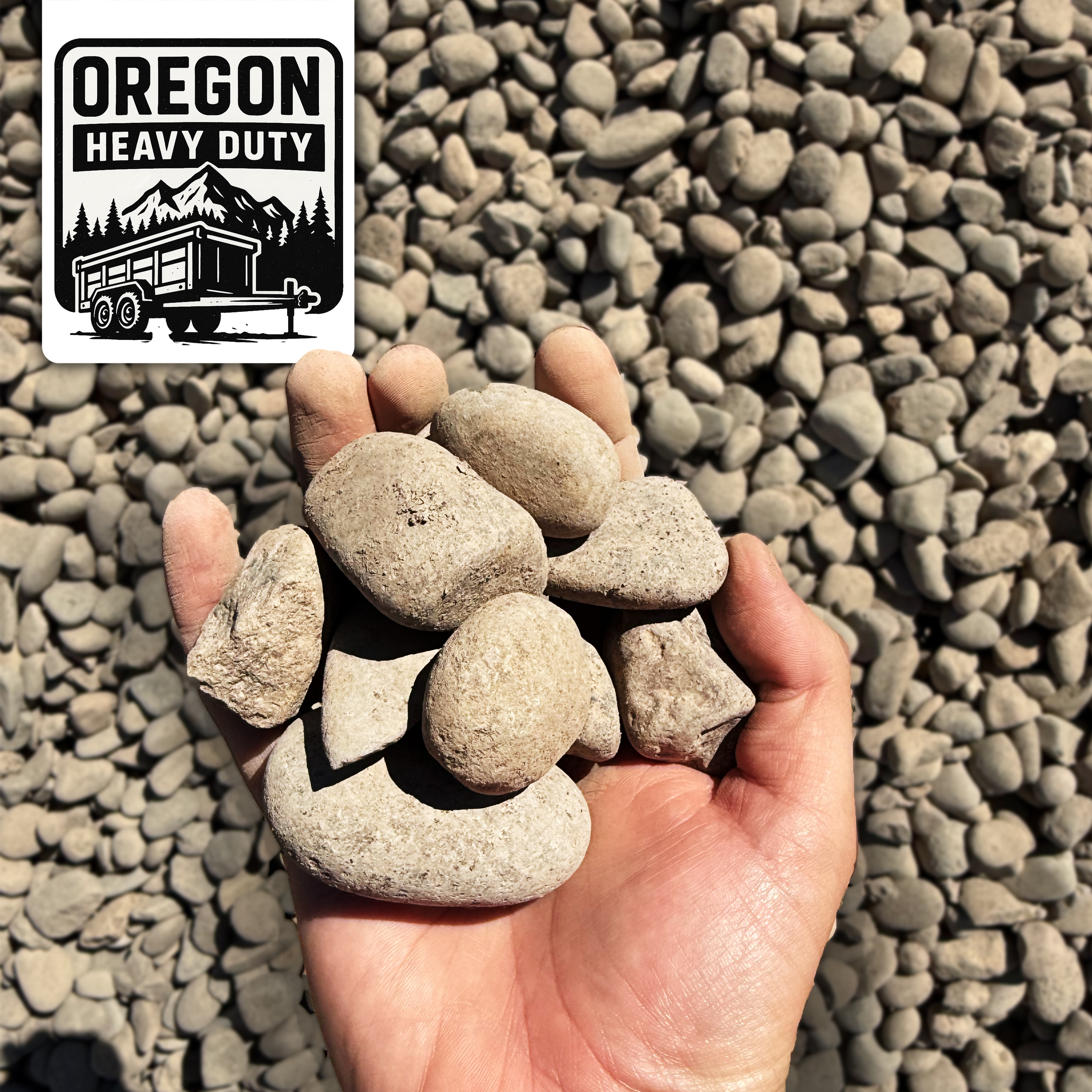 1.5" River Rock/Drain Rock delivered in bulk by Yard Drop